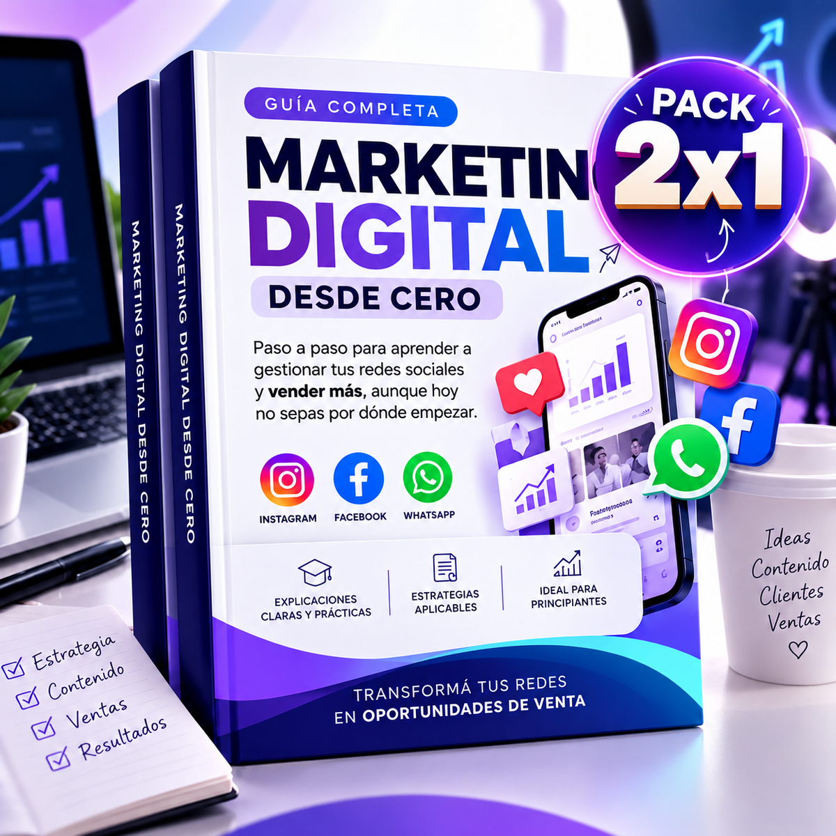 PACK MARKETING DIGITAL 2X1 + 5 BONUS DE REGALO